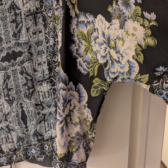 Free People Floral Cinch Waist Kimono M/L - Picture 9 of 11